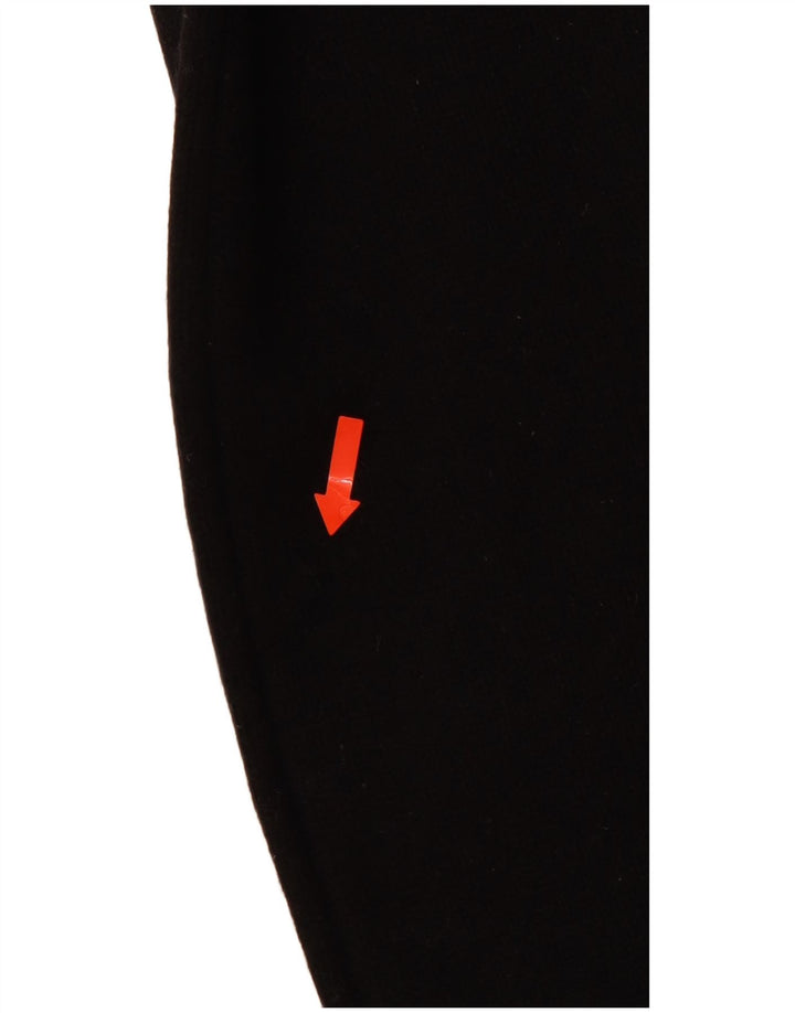 LEVI'S Dame Rullehalstrøje UK 10 Lille sortstribet lammeuld