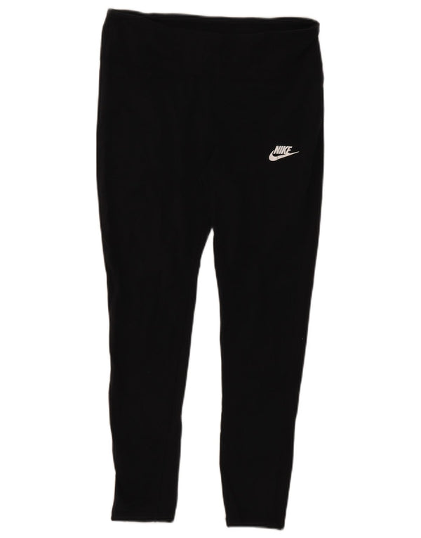 Nike Dame Leggings UK 18 XL Sort Bomuld