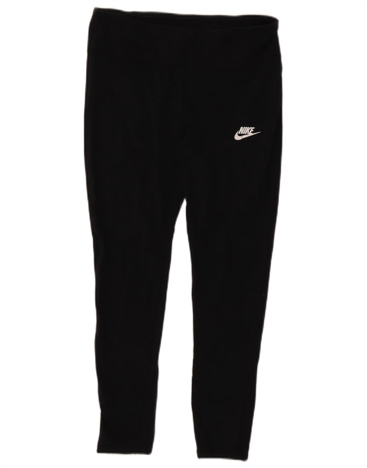 Nike Dame Leggings UK 18 XL Sort Bomuld
