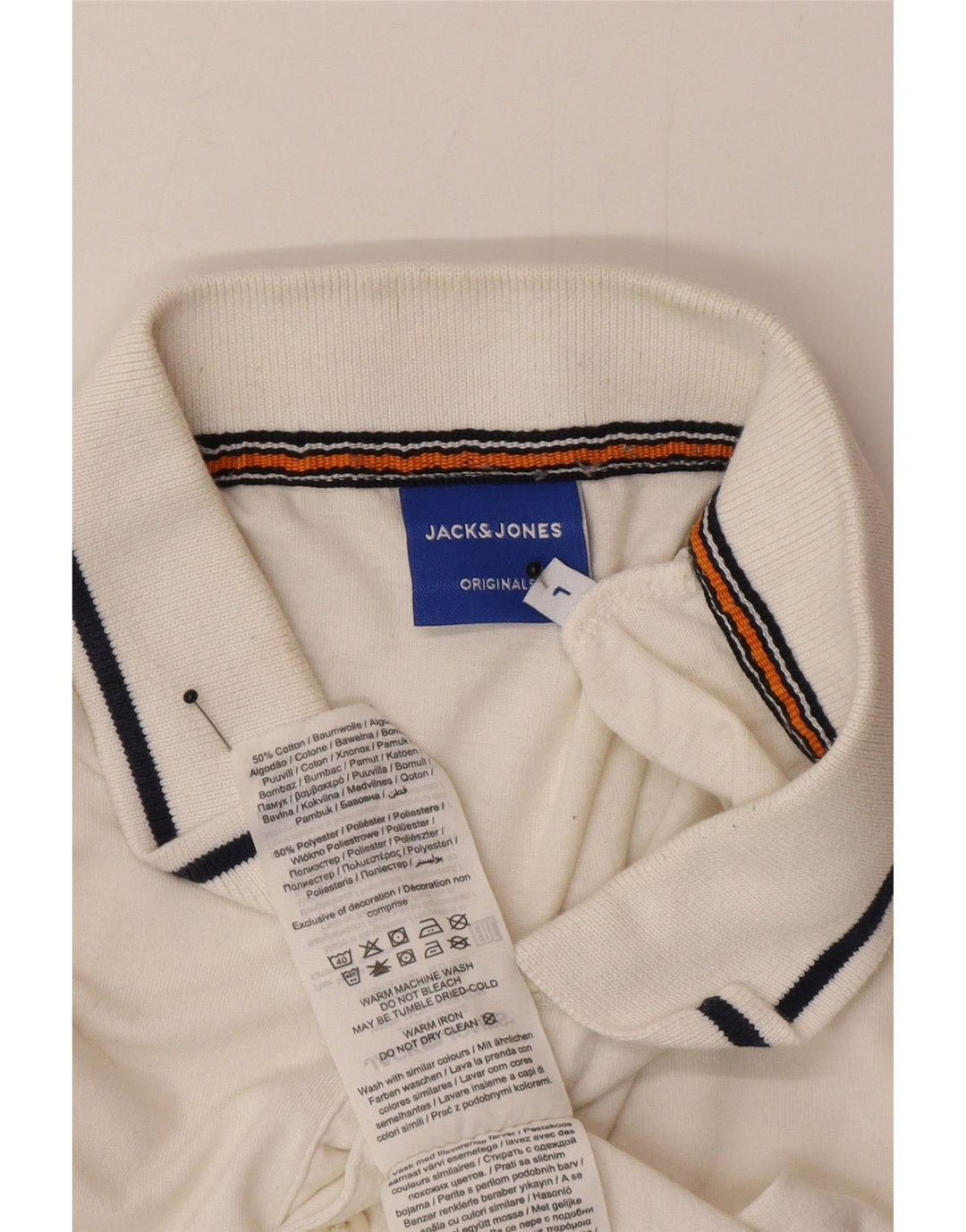 Jack & Jones herre poloskjorte stor hvid bomuld