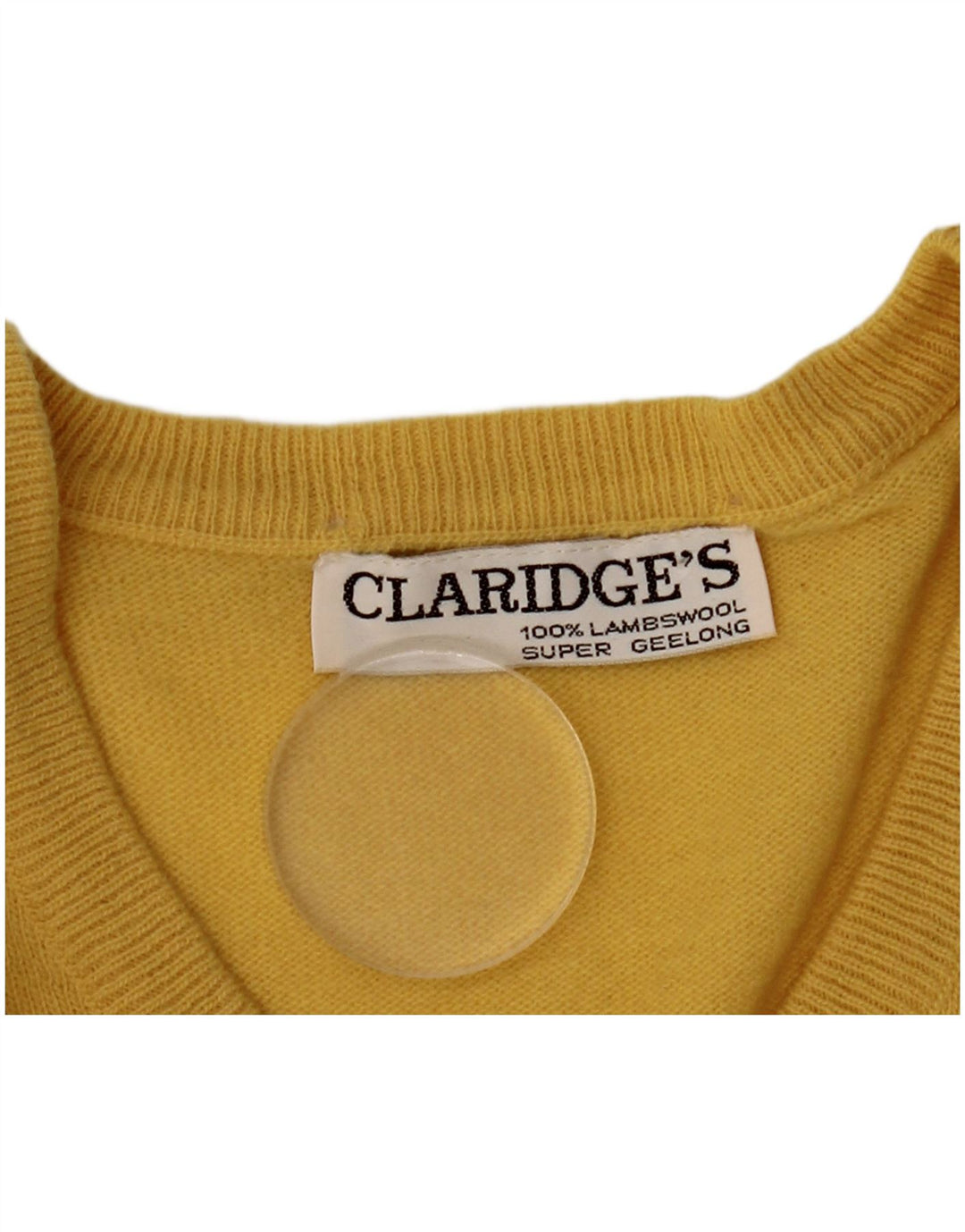 Claridges Herre V-hals sweater Stor gul lammeuld
