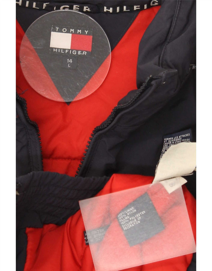 Tommy Hilfiger drenge polstret jakke 13-14 år stor marineblå nylon