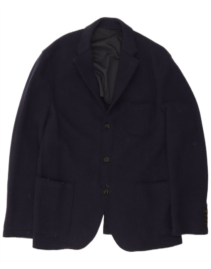 Tommy Hilfiger Herre 3-knaps blazerjakke IT 54 2XL Marineblå Uld