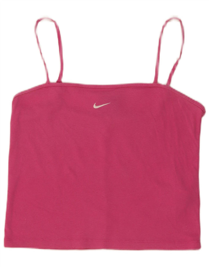 Nike Dame Cami Top UK 14 Large Pink Bomuld