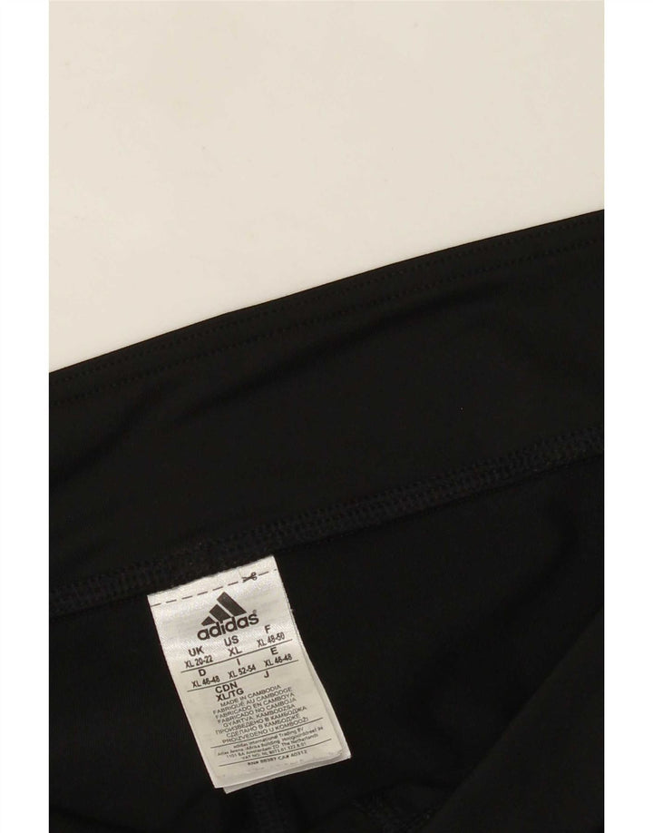 Adidas Dame Climalite Capri Leggings UK 20/22 XL Sort Polyester