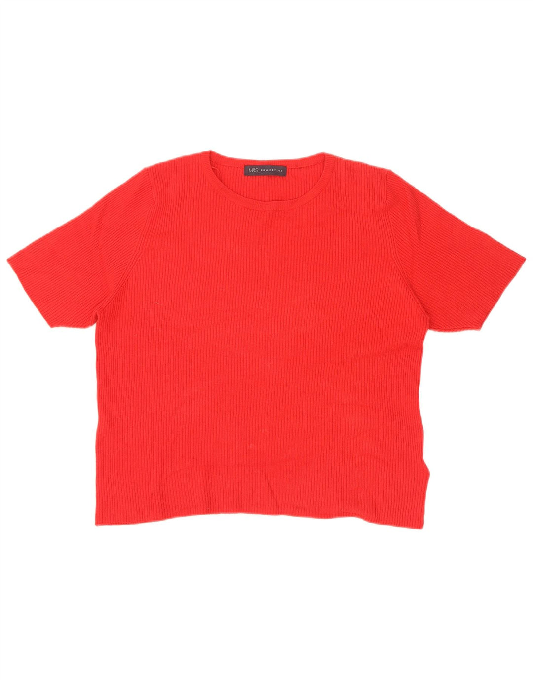 Marks & Spencer T-shirt top til kvinder UK 18 XL Rød viskose