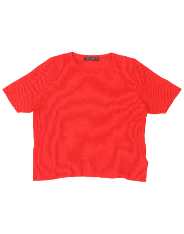 Marks & Spencer T-shirt top til kvinder UK 18 XL Rød viskose