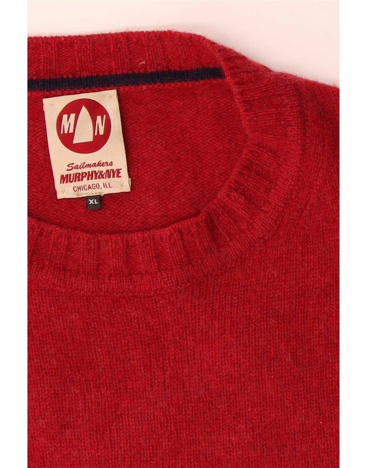 Murphy & Nye Herre sweater med rund hals XL Rød