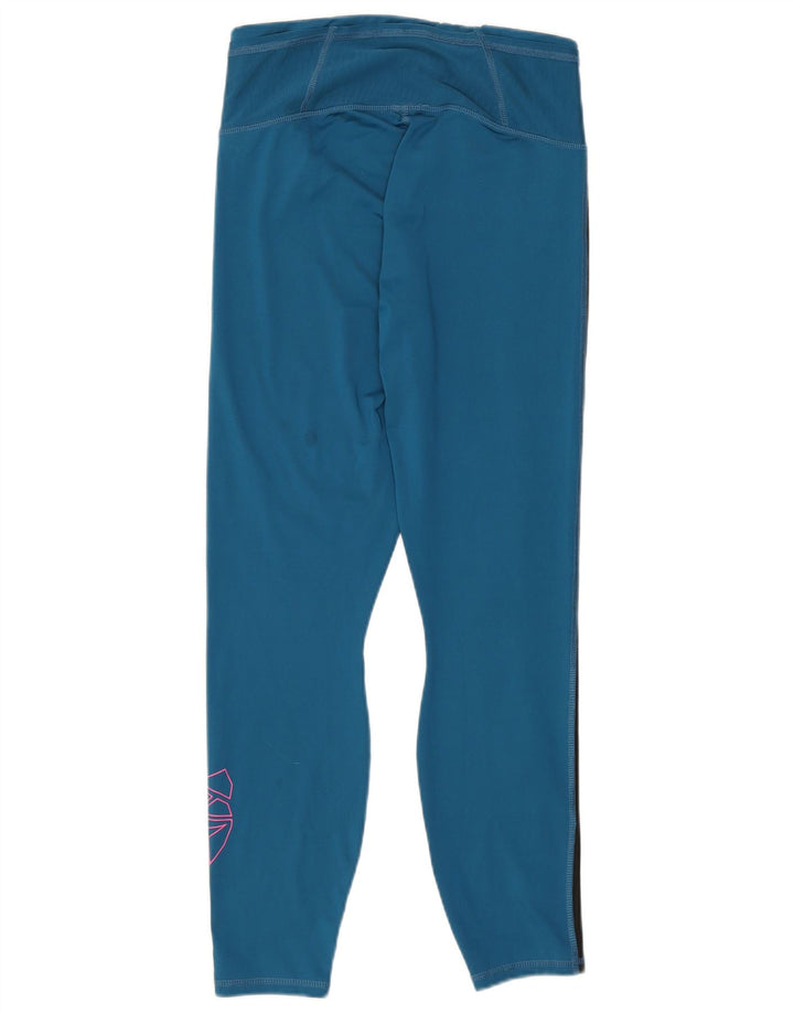 Puma Graphic Leggings til kvinder UK 12 Medium Blue Colourblock Polyester
