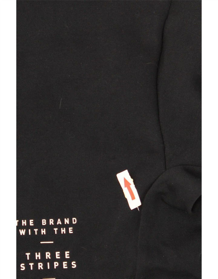 ADIDAS Herre Climalite grafisk hættetrøje med lynlås mellem sort polyester