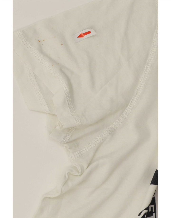 Napapijri Herre grafisk T-shirt Top Medium Hvid Bomuld