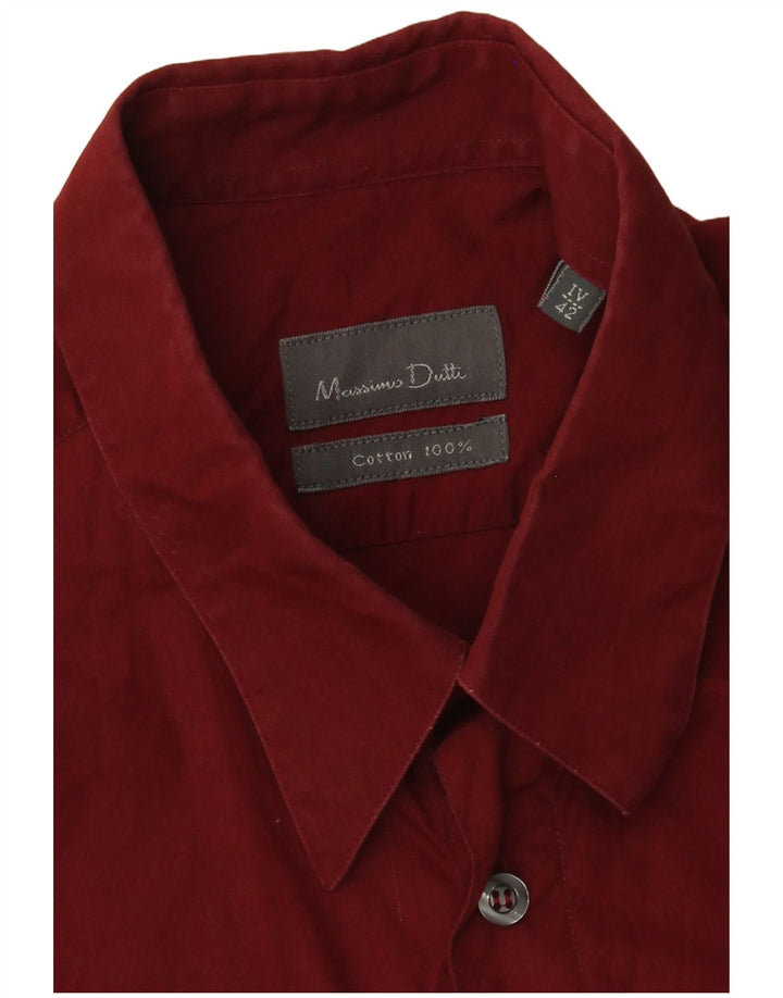 Massimo Dutti Herreskjorte str. 42 Large Bourgogne bomuld