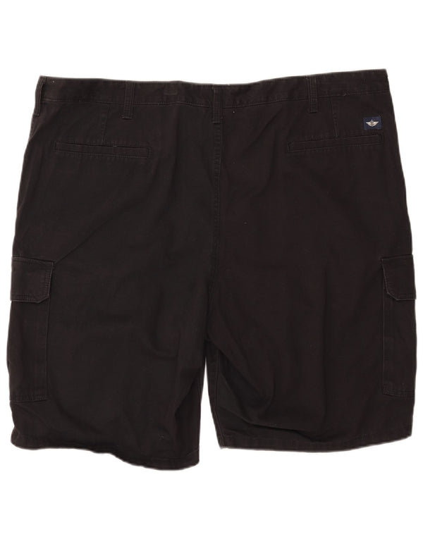 DOCKERS Herre Cargo Shorts W42 2XL Sort Bomuld