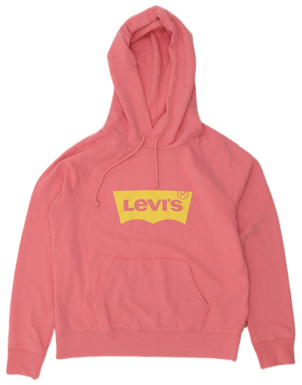 Levi's Grafisk hættetrøje til kvinder UK 14 Medium Pink Bomuld