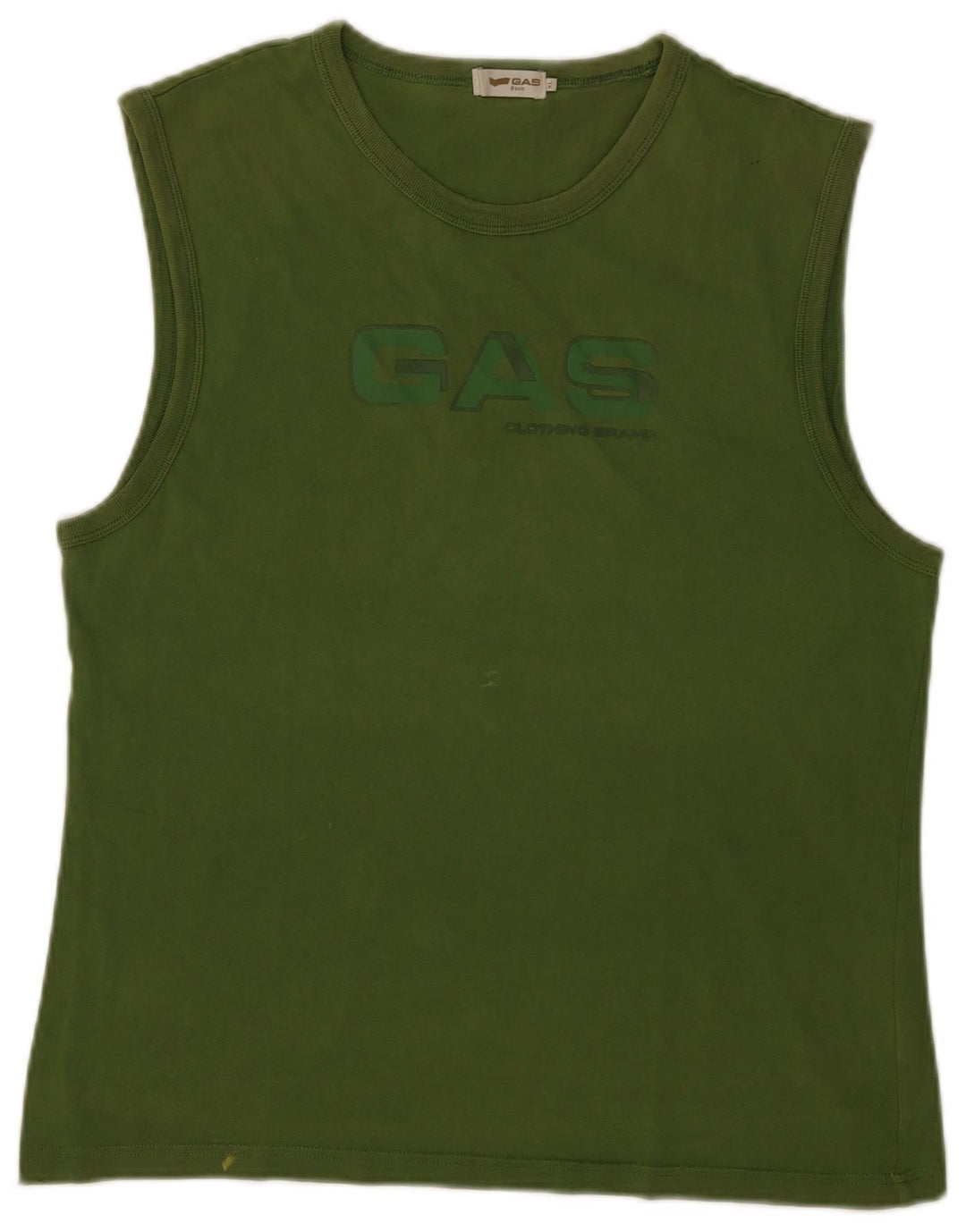 Gas Herre Grafisk Vest Top XL Grøn Bomuld