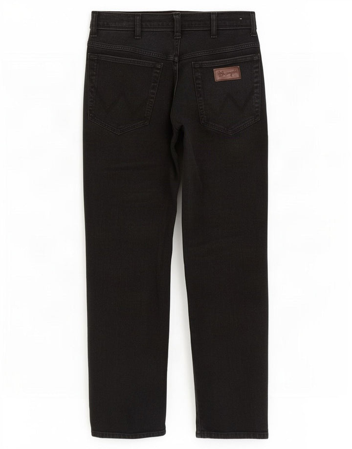 Wrangler Herre Texas Straight Jeans W34 L30 Sort Bomuld