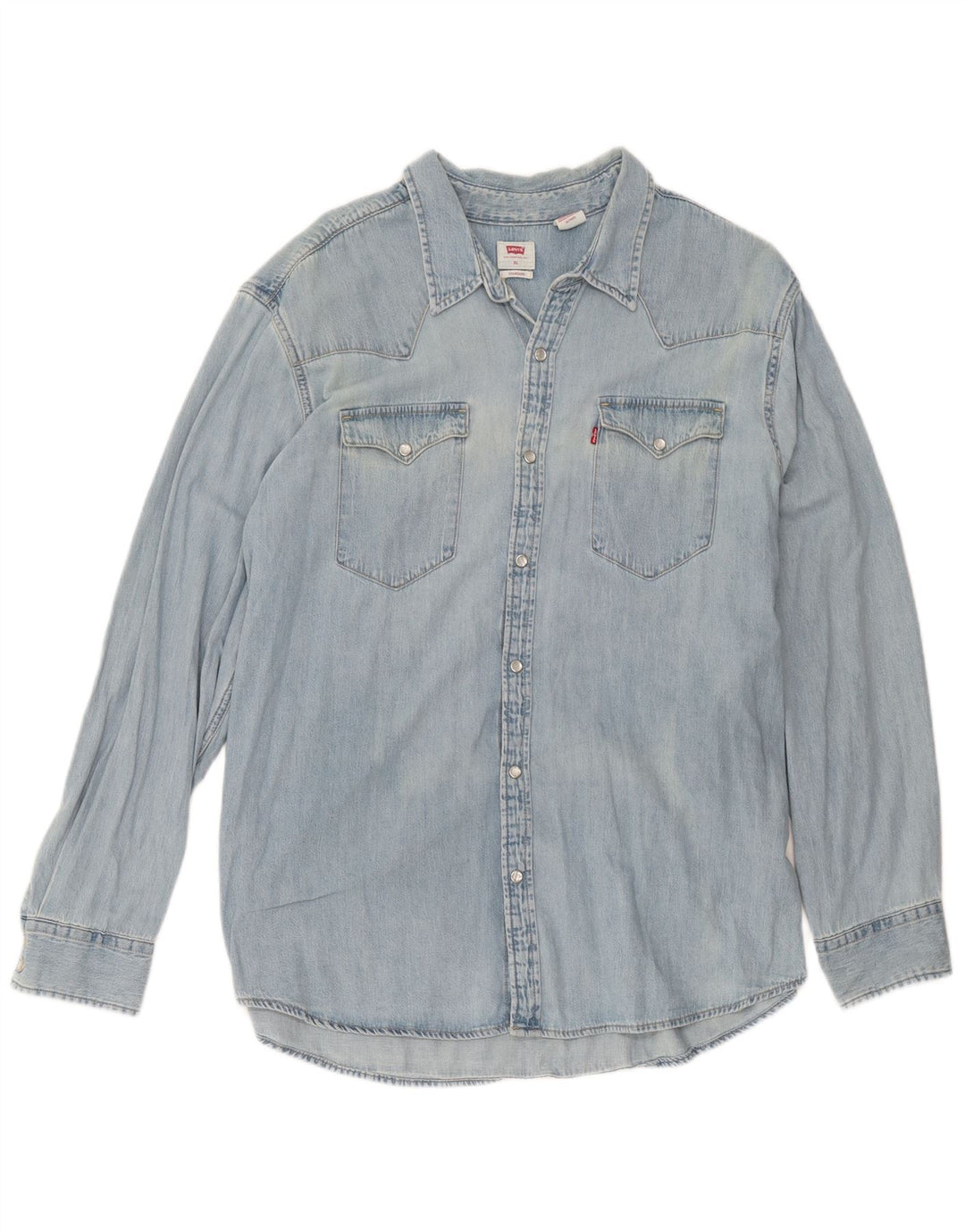 Levi's Herre høj denimskjorte XL blå bomuld