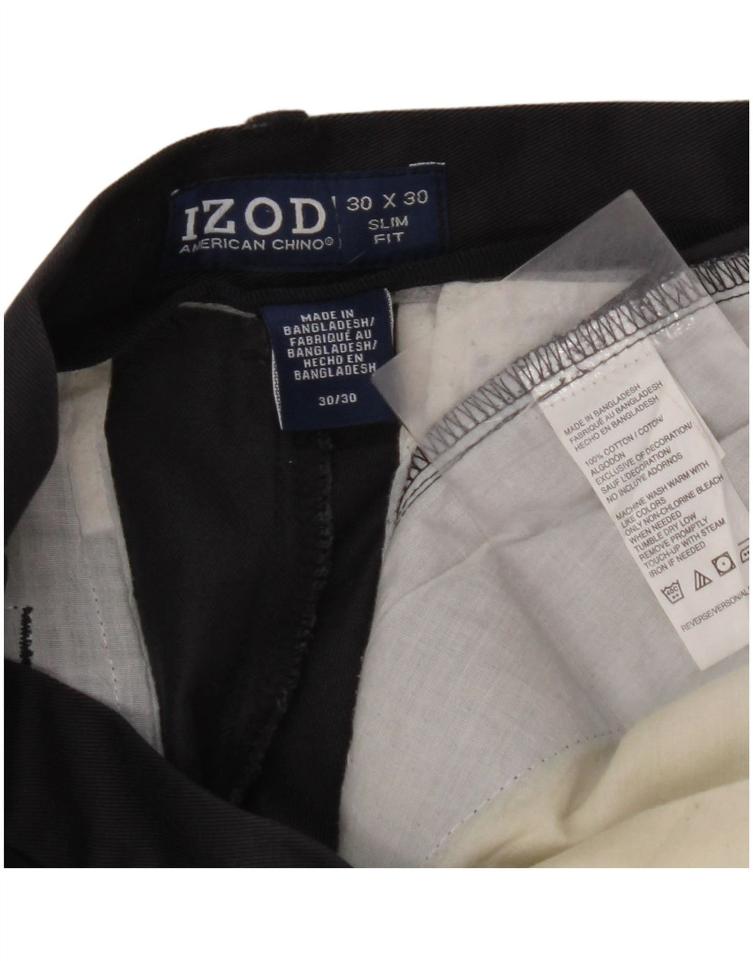 IZOD Slim Fit Chinobukser til mænd W30 L30 Marineblå bomuld