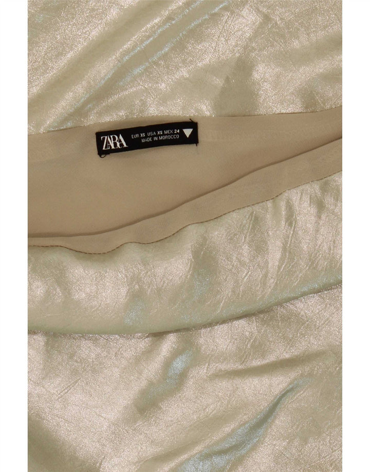 Zara Dame Grimekjole UK 6 XS Sølv Polyester