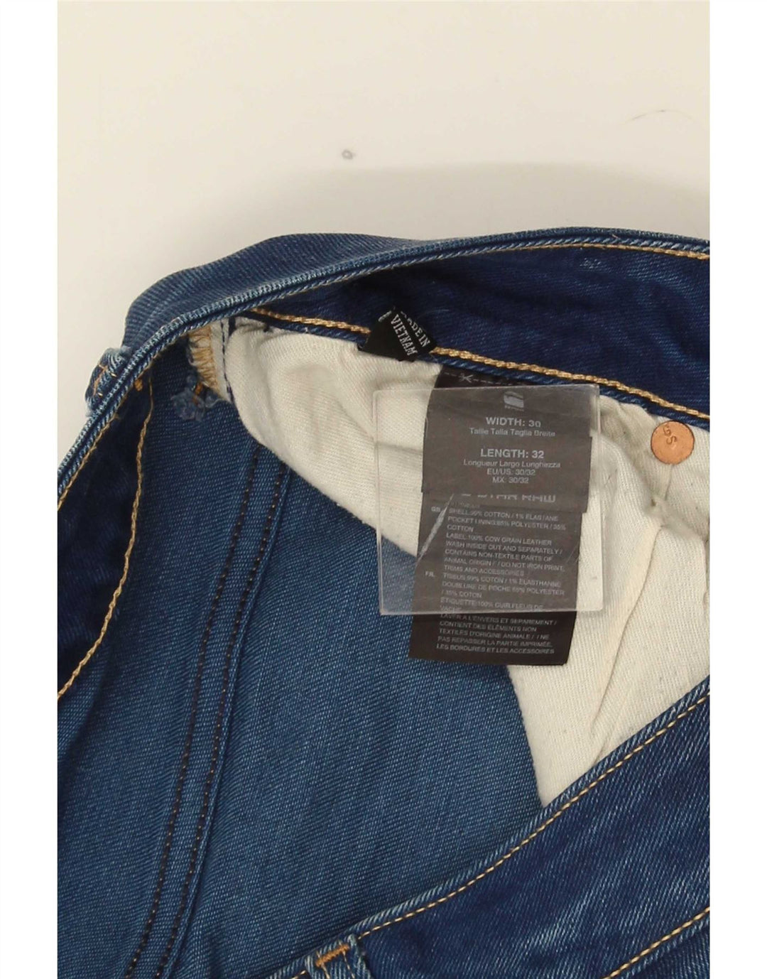 G-Star Herre 3301 Slim Jeans W30 L32 Blå Bomuld