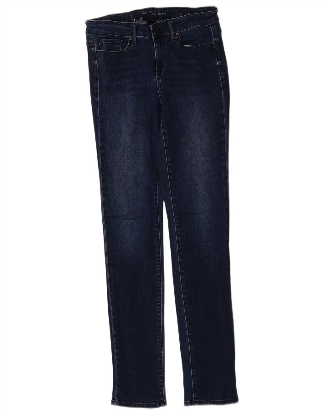 CALVIN KLEIN Dame Skinny Jeans W32 L32 Blå Bomuld