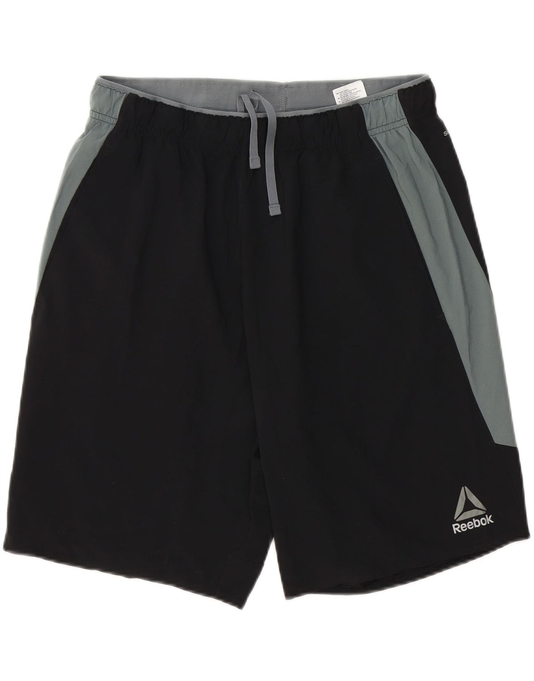 REEBOK Mens Sport Shorts Medium  Black Colourblock Polyester
