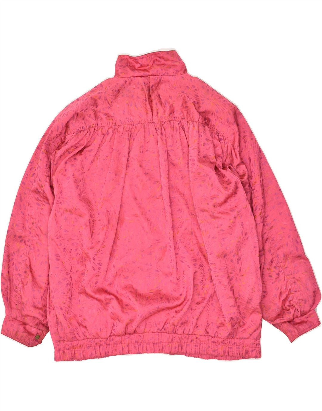 VINTAGE Womens Oversized Windbreaker Jacket UK 14 Medium Pink Paisley Vintage Vintage and Second-Hand Vintage from Messina Hembry 