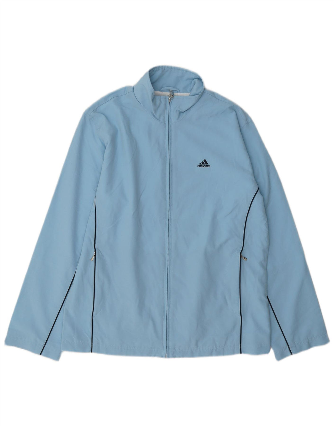 Adidas træningsdragt topjakke til kvinder UK 12 Medium Blue Polyester
