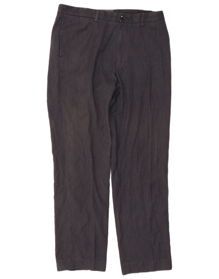 Marks & Spencer Herre Regular Fit Casual Bukser W34 L31 Marineblå