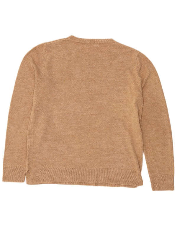 Marks & Spencer Dame sweater med rund hals DK 14 Medium Beige Akryl
