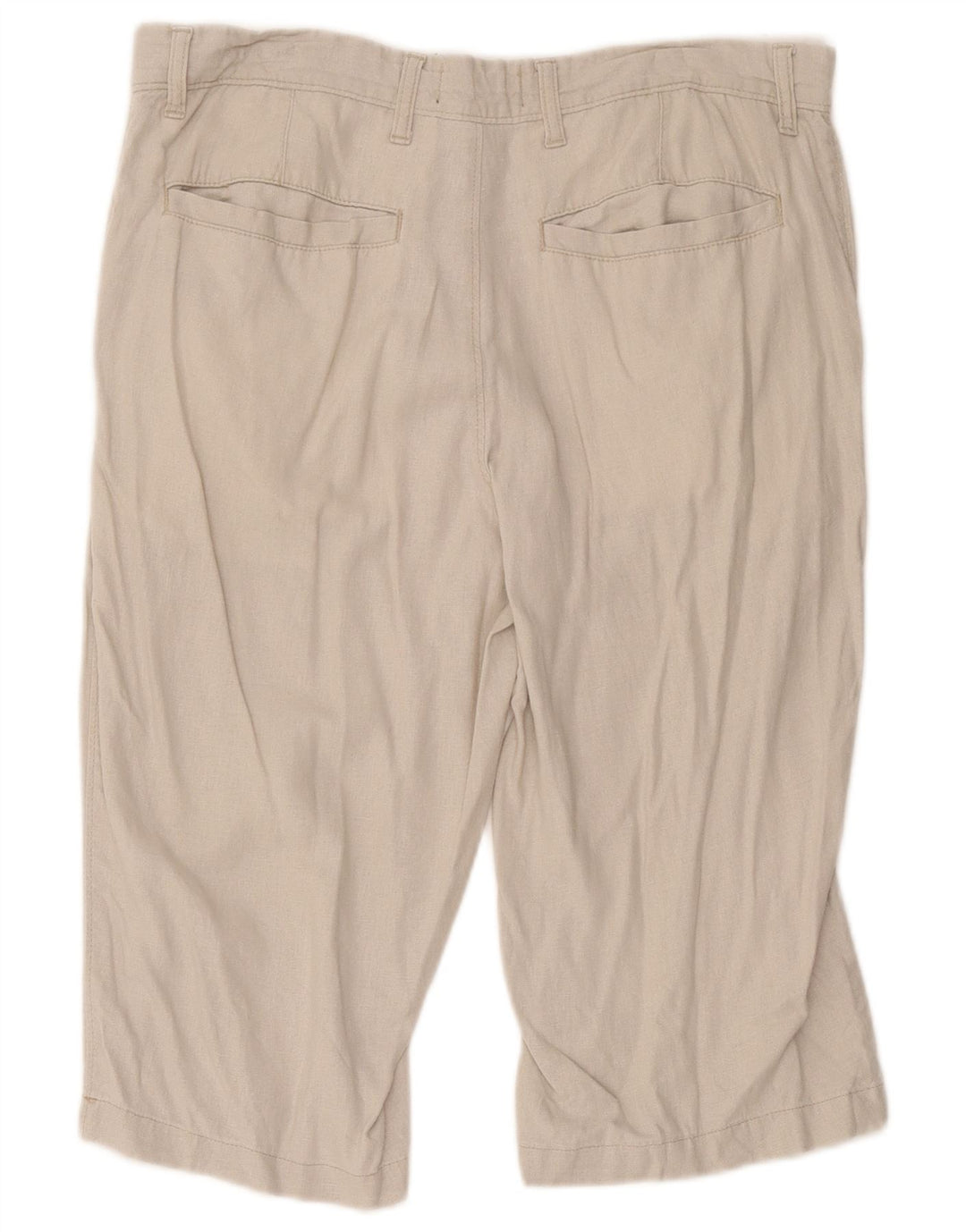 Marks & Spencer Herre Regular Bermuda Shorts W34 Large Beige Linen