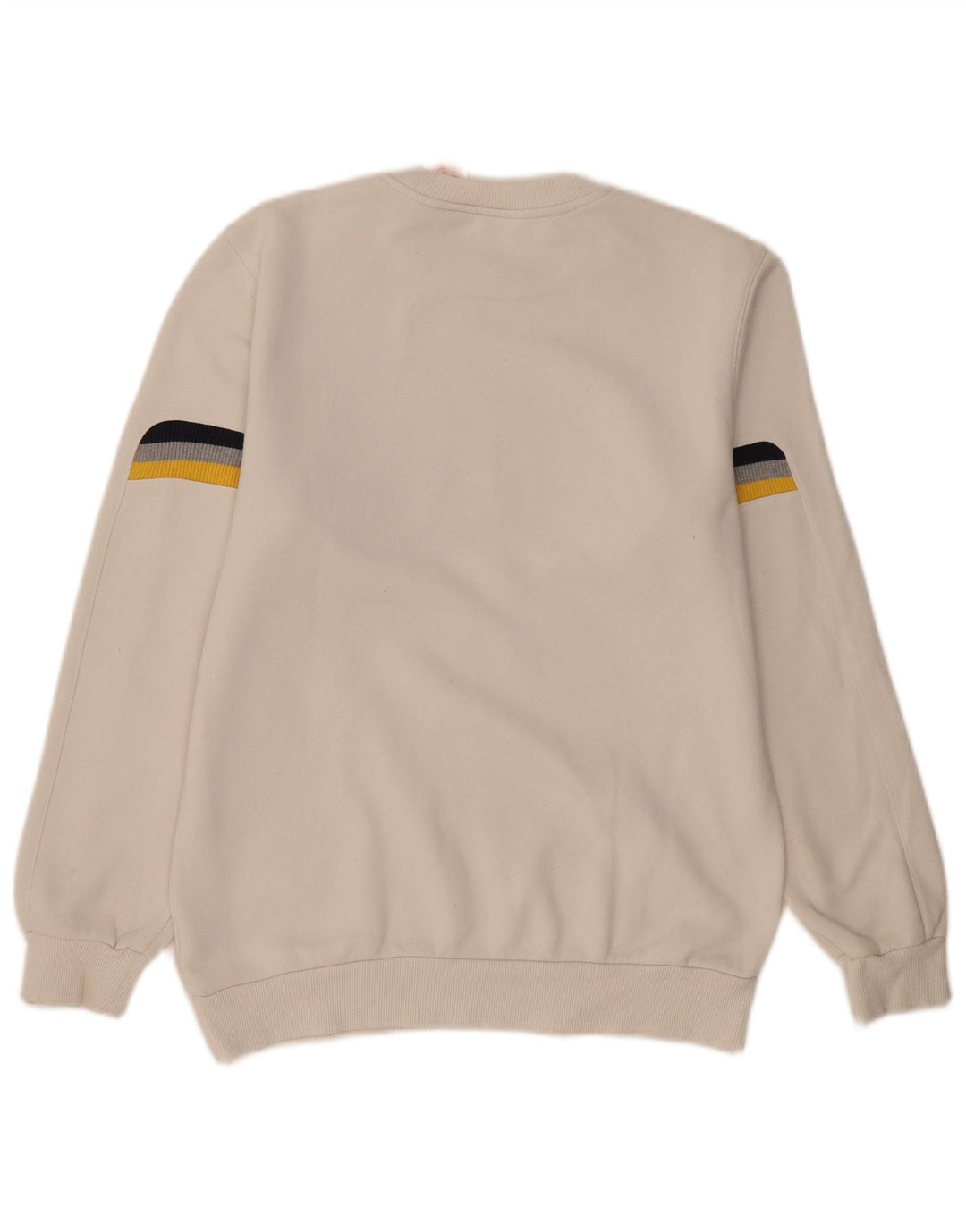 Adidas Graphic Sweatshirt Jumper UK 14 Medium White Bomuld