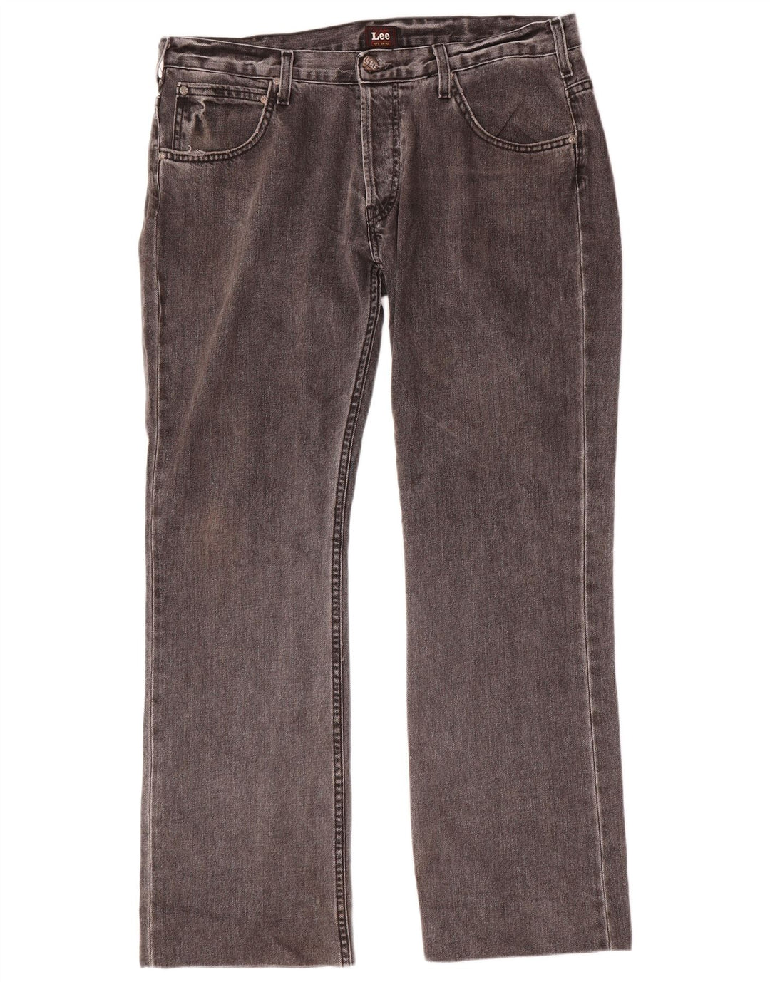 Lee Herre Knox Straight Jeans W36 L32 Grå Bomuld