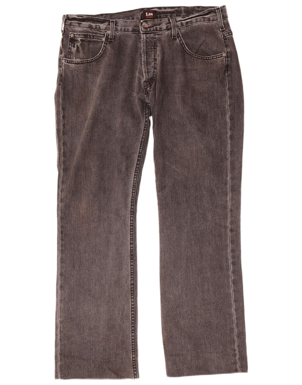 Lee Herre Knox Straight Jeans W36 L32 Grå Bomuld