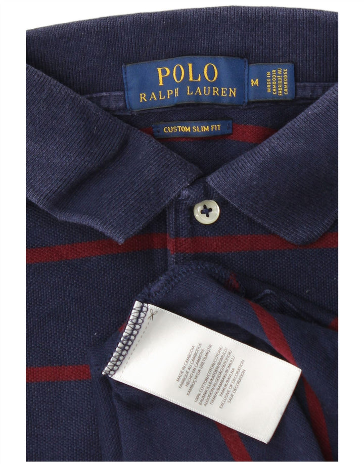 POLO RALPH LAUREN Herre Custom Slim Fit Polo Shirt Medium Marineblå Stribet