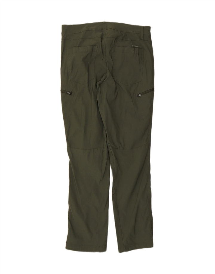 EDDIE BAUER Womens Straight Cargo Trousers W32 L32 Green Nylon Vintage Eddie Bauer and Second-Hand Eddie Bauer from Messina Hembry 
