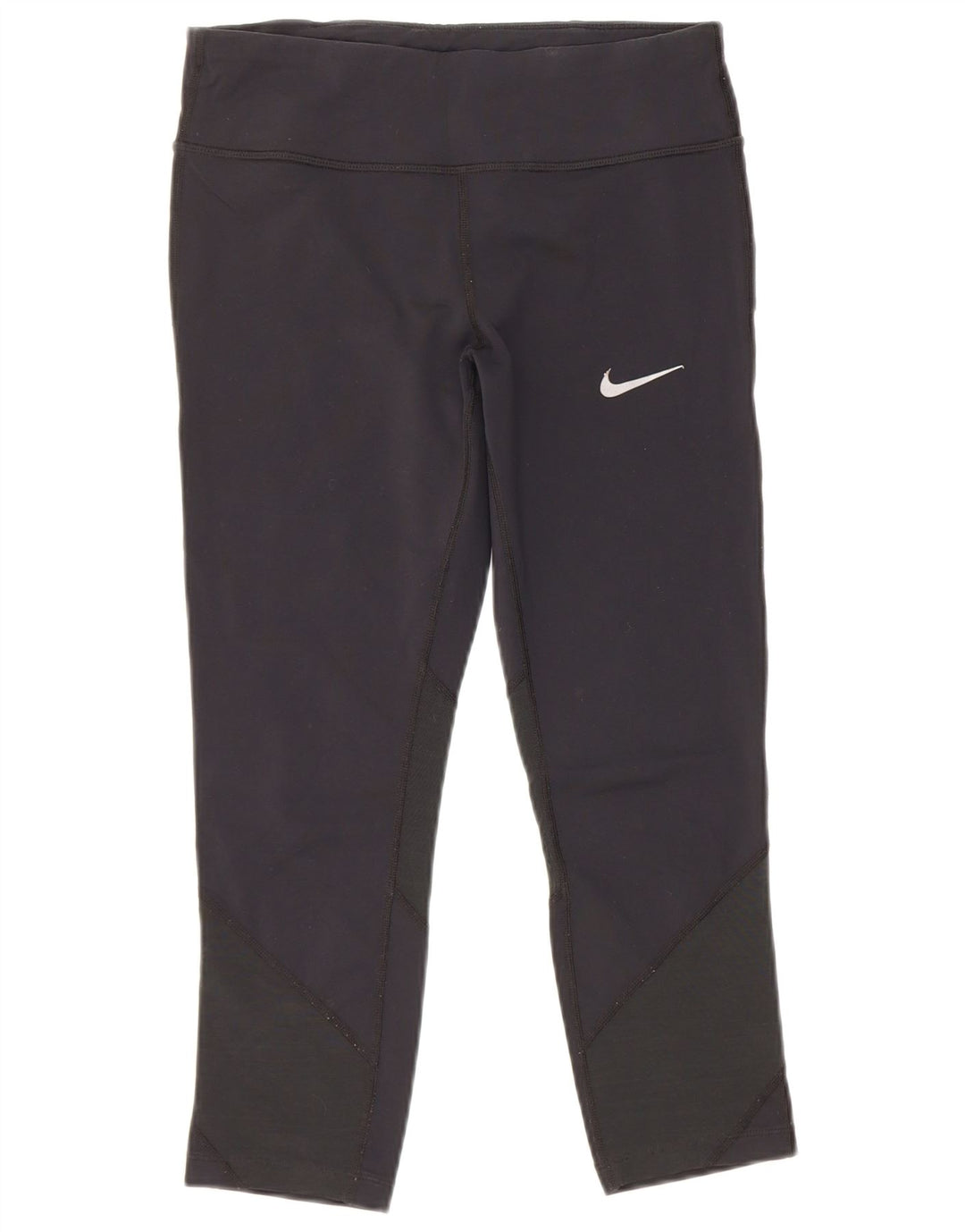 Nike Dame Dri Fit Capri Leggings UK 12 Medium Sort Nylon