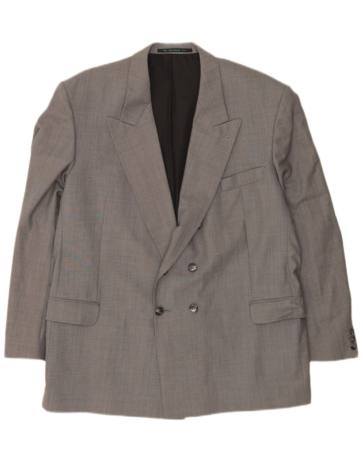 C & A Herre Dobbeltradet Blazerjakke IT 54 2XL Grå Polyester