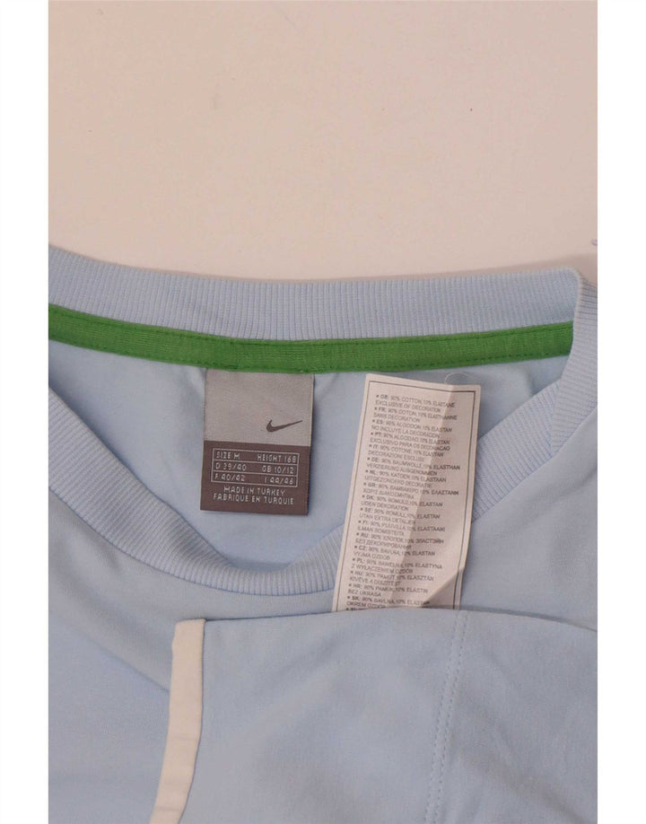 Nike Dametop Langærmet UK 10/12 Medium Blue Bomuld