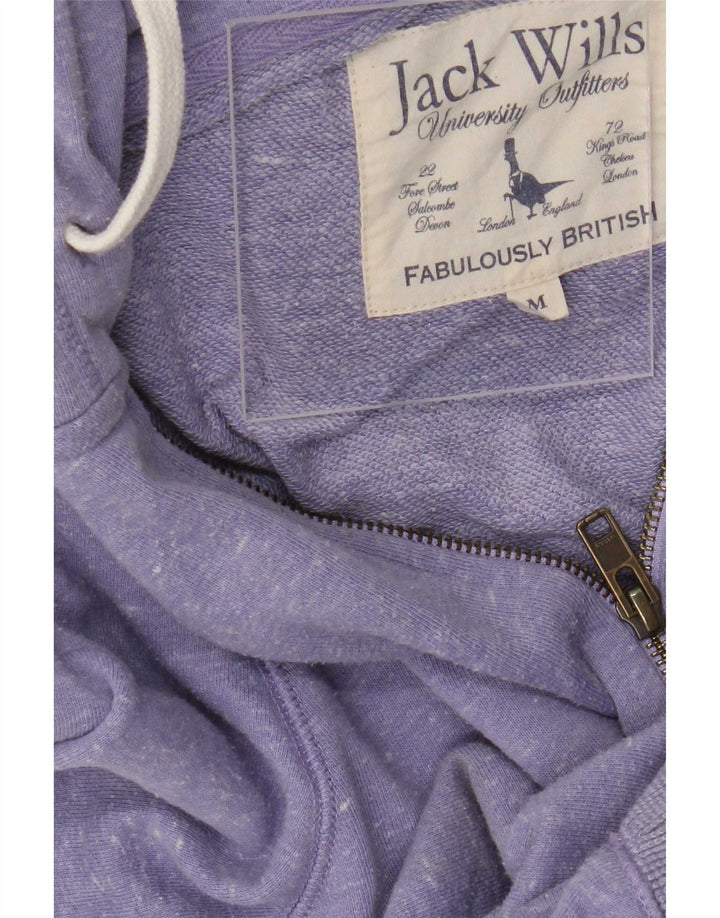 Jack Wills Herre grafisk hættetrøje med lynlås Medium Lilla Flecked Polyester