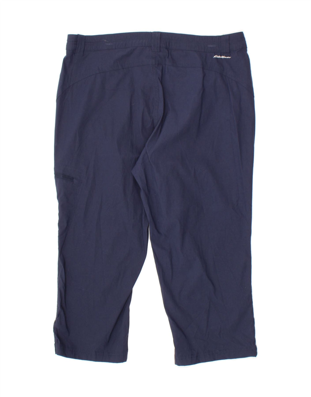 EDDIE BAUER Womens Capri Trousers US 12 Large W34 L20 Navy Blue Polyester Vintage Eddie Bauer and Second-Hand Eddie Bauer from Messina Hembry 