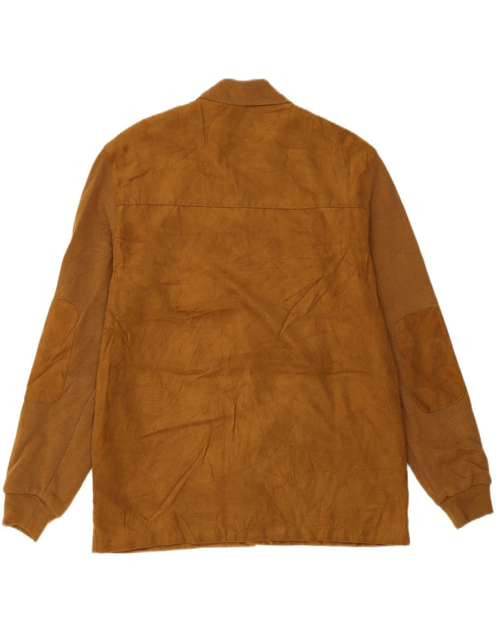 PIERRE CARDIN Mens Suede Jacket IT 54 2XL Brown Leather