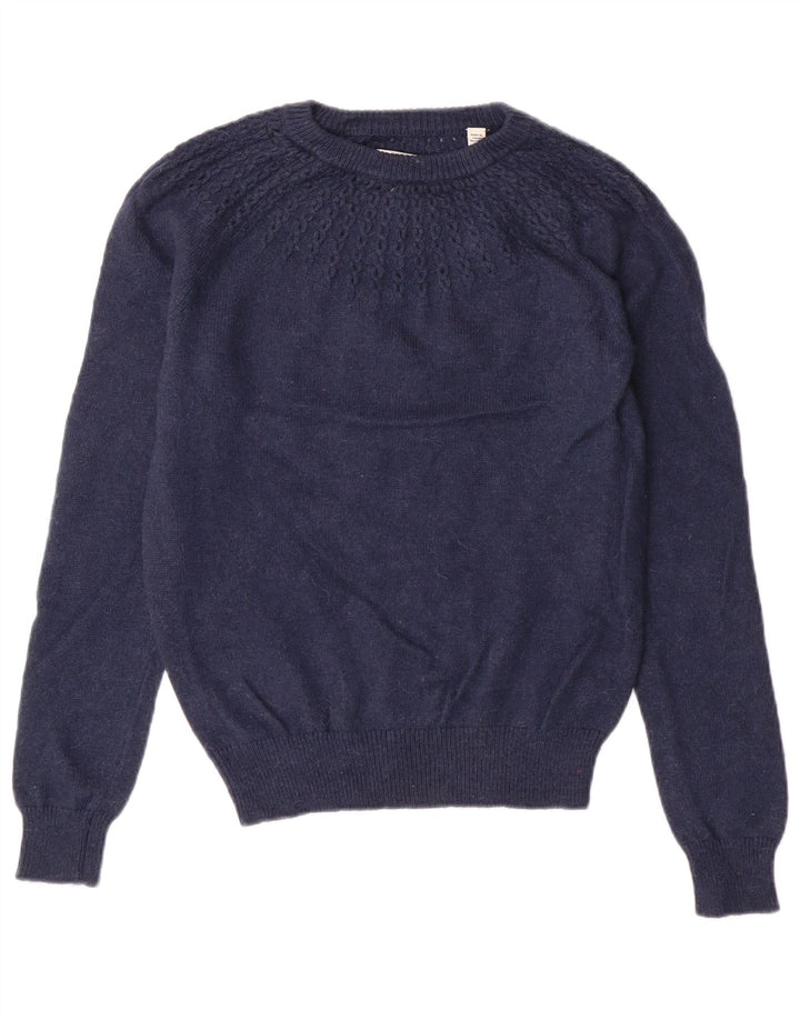 JACK WILLS Dame sweater med rund hals DK 10 Small Navy Blue