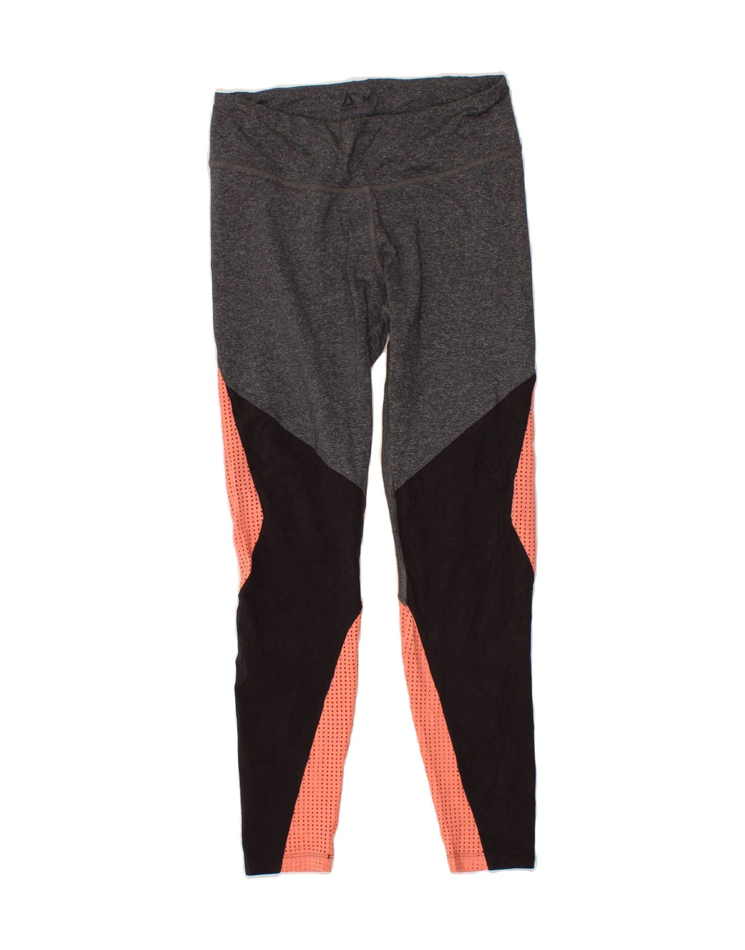 REEBOK Womens Leggings UK 12 Medium  Grey Colourblock Polyamide Vintage Reebok and Second-Hand Reebok from Messina Hembry 