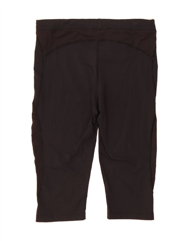 CHAMPION Womens Capri Leggings UK 14 Large  Black Nylon Vintage Champion and Second-Hand Champion from Messina Hembry 
