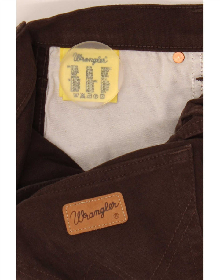 Wrangler Herre Texas Stretch Straight Jeans W32 L34 Brun Bomuld