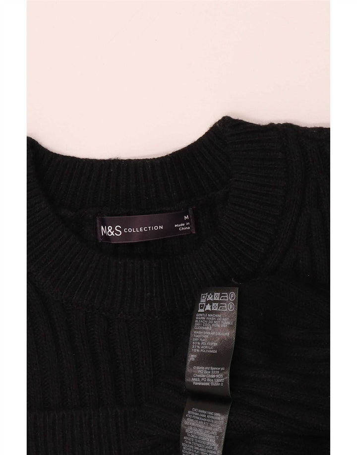 Marks & Spencer Dame sweater med rund hals DK 14 Medium Sort