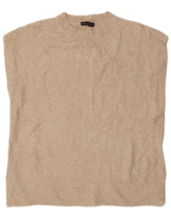 Marks & Spencer Damevest Tank Top UK 16 Stor Beige Akryl