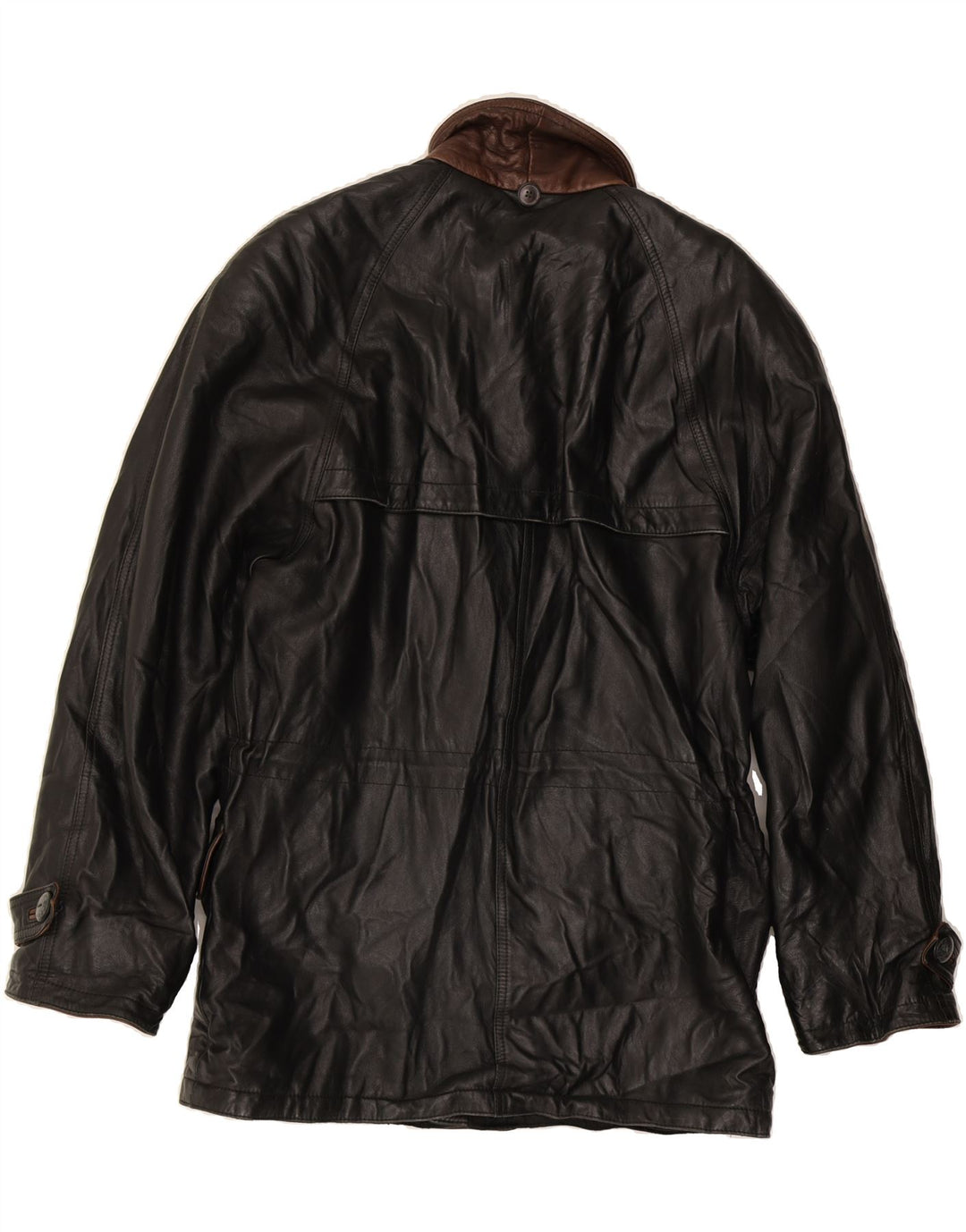 VINTAGE Herre Læderjakke IT 50 Large Sort