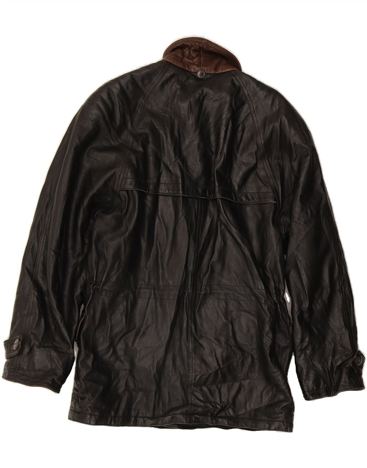 VINTAGE Herre Læderjakke IT 50 Large Sort
